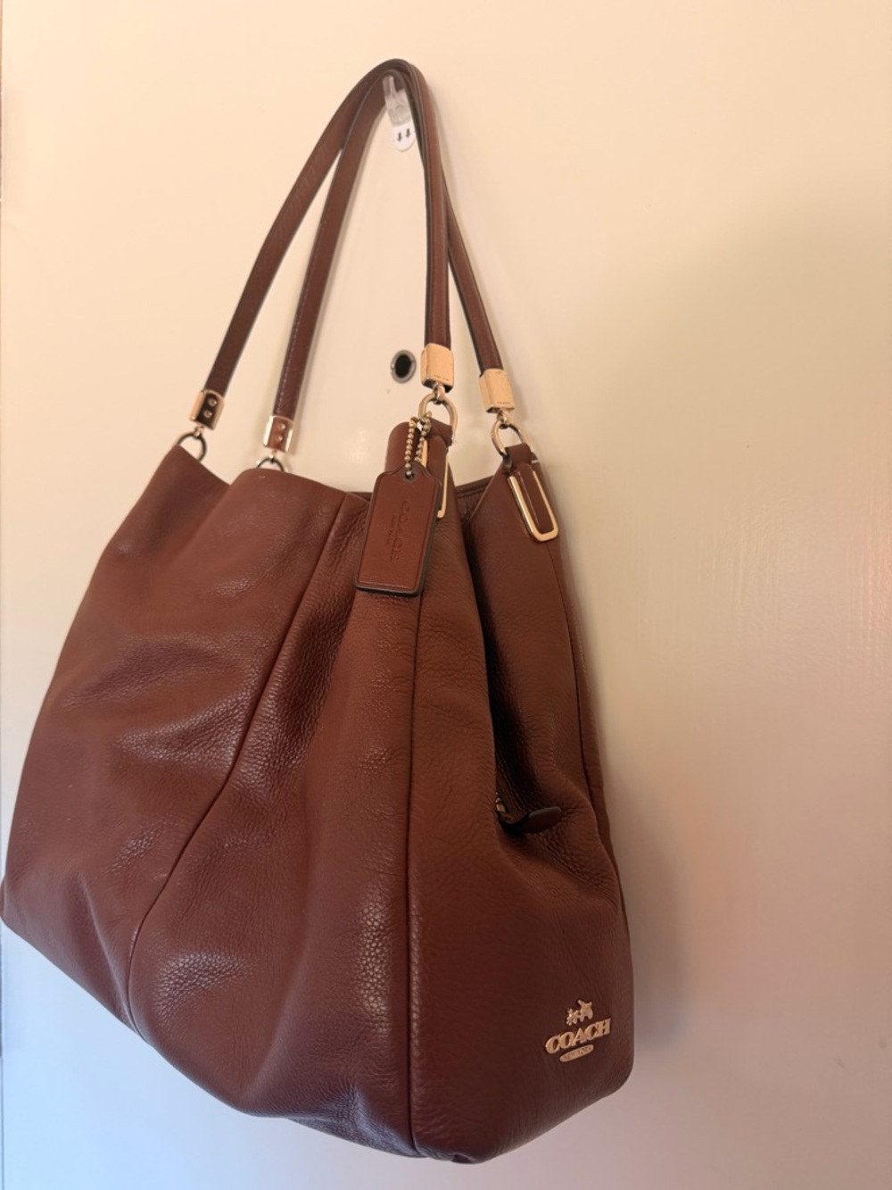 COACH Leather Shoulder Tote